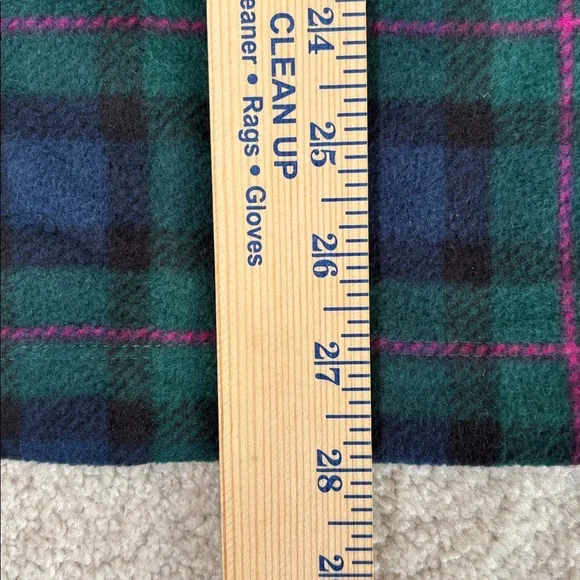 Ralph Lauren Black Label Crest Green Plaid Flannel Pajama Lounge Shirt Womens XL - Picture 11 of 12